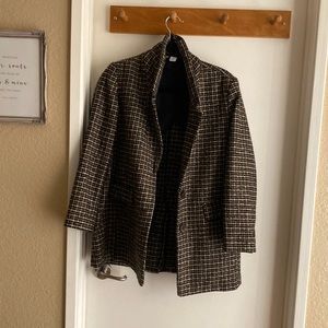 Plaid old navy coat, small petite